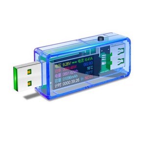 노 브랜드 15 in 1 USB3.1 테스터 DC 전력계 디지털 전압계 볼티메로 전원 은행 전압(파란색)