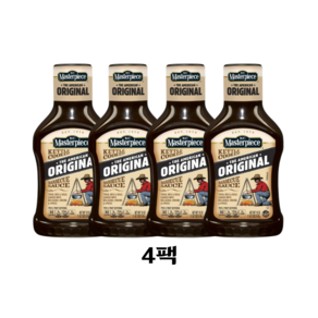 KC 마스터피스 오리지널 바베큐 소스 KC Mastepiece Oiginal Babecue Sauce, 510g, 4개