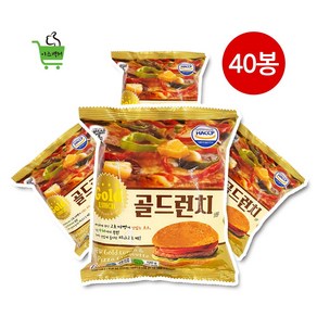 대신 골드런치버거 120g 40봉 골드타임 매점 피시방햄버거, 40개