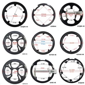 호환용 휠셋 MTB 로드 자전거 스프로킷 보호 크랭크셋 크랭크 가드 체인 휠 링 커버 32 42 44 46 48 50 52T, 1개