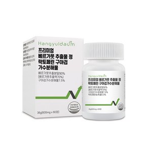 한결다움 프리미엄 베르가못 추출물 정 폴리페놀 락토페린 구아검가수분해물 600mg, 1개, 60정