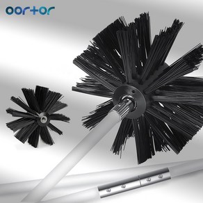 OORTOR 연통 청소솔 난로 굴뚝 벽난로 환기구 청소 드릴장착 브러쉬 솔, 1개, 연통 청소 폴대(60cm)