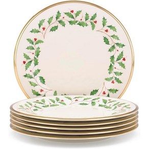 레녹스 893491 홀리데이 6피스 액센트 접시 세트, Dinne Plates/ Set of 6, 1개, Dinne Plates Set of 6