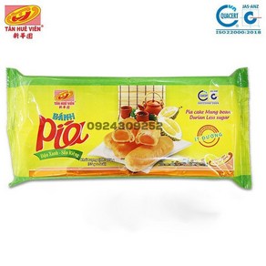 [Tan Hue Vien/탄후에비엔] Bánh pía 저설탕 계란 없이 녹두와 두리안을 넣은 반피아 케이크 (275G), 1개