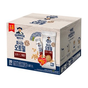 퀘이커 마시는 오트밀 오트 그레인 20봉입, 50g, 20개