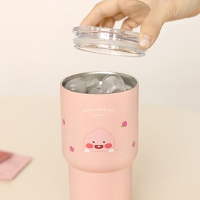 리틀프렌즈 LF 스텐 이중 텀블러, 600ml, 리틀 어피치