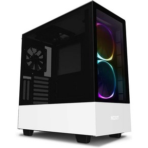 NZXT H510 Elite 프리미엄 미드타워 ATX 케이스 PC 게이밍 케이스 듀얼 강화 유리 패널, White_H510 Elite  i-Seies , 1개