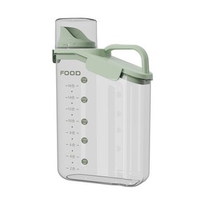 반려동물 투명 밀폐 진공보관 사료통, 2800ml, 02_연초록, 1개