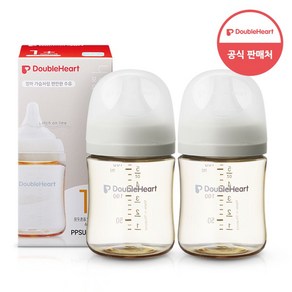 더블하트 모유실감 3세대 PPSU 오후의베이지 160ml 젖꼭지포함/S/1개월~