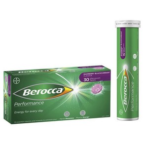 Berocca 베로카 퍼포먼스 발포비타민 B C 라즈베리 블랙커런트맛