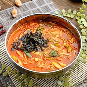 얼큰칼국수 매운 칼국수 장칼국수 밀키트 2인분 (당일발송/야채포함), 1개