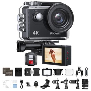 AKASO EK7000 4K30FPS 20MP WiFi 30M HDMI 액션 카메라 수중 카메라 탑재 Type-C외부