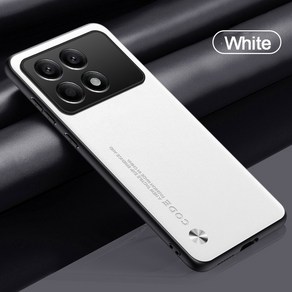 샤오미 Poco X6 무지 가죽 케이스 TPU 순색 커버 충격 방지 휴대폰 X5 Po, Poco X5 Po, White