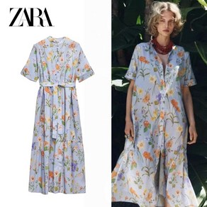 ZARA 자라 플라워 패턴 롱원피스