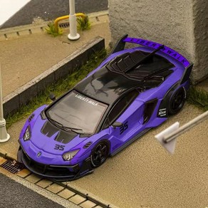 Sta Model 1:64 람보르기니 LB 실루엣웍스 LP700-4 아벤타도르 GT EVO - Puple No.35, 1개