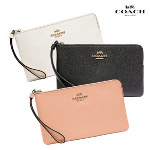 코치 라지 코너 1지퍼 레더 손목지갑 3888 Large Corner 1Zip Leather Wristlet