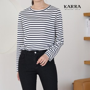 카라 KARRA 마크스트라이프티셔츠 A5S0039