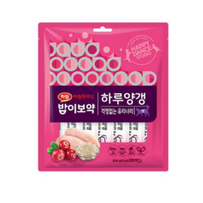 하림펫푸드 밥이보약 캣 하루양갱 간식 걱정없는 유리너리 28p, 닭고기, 224g, 2개