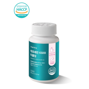 락토페린 6500 더블업 바이탈나인 600mg 60정(1개월분) 유산균 다이어트, 락토페린 6500 더블업 1개(1개월분), 60정, 1개