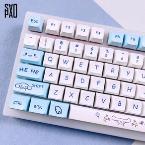 사오파오 XDA 스카이 시나모롤 키캡 PBT 염료승화 (126키)