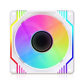 AONE STORM 인피니티 RGB 120mm 화이트 시스템쿨러 컴퓨터 케이스 쿨링팬