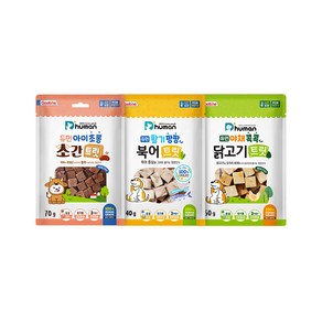 듀먼 강아지 트릿 3종 북어 트릿+닭고기 트릿+소간 트릿, 40g, 1세트, 북어+닭고기+소간