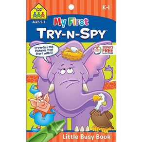 School Zone My Fist Ty-n-Spy Wokbook: 48 Pages Kindegaten 1st Gade Activity Pad Seach &
