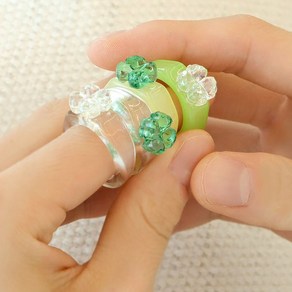 행운의 네잎클로버 호마이카 럭키 우정 디자인 반지 악세사리 4컬러 [Lucky Clove Fomica Fiendship Design Ring 4 Colos]