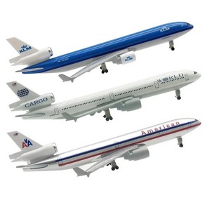 다이캐스트 비행기 MD11 B777 KLM 아메리칸 월드 카고 항공 베이스 랜딩 기어 휠 합금 항공기 장난감 20cm, 01=MD11 KLM, [01] MD11 KLM, 1개