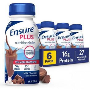 Ensue Plus Milk Chocolate Nutition Shake Meal Replacement Shake 6 Pack, 1개