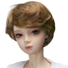 돌모아 구체관절인형 가발 SD 60cm 컬 스타일링 숏컷 페일 브라운 (8-9) Saiz Cut Wig (P Bown), 1개