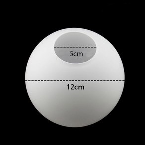 흰색 유리 램프 갓 밀키 글로브 쉐이드 피팅 D10cm D12cm D15cm D20cm D25cm 원형 조명 커버 판탈라, D12cm-5cm