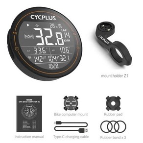 속도체크 자전거 속도계 CYCPLUS M2 GPS 컴퓨터 사이클링 주행 거리계 방수 블루투스 ANT 도로 MTB용 액세서리, CHINA, 2) M2 Z1, 1개