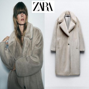 자라 페이크 소프트 퍼 모피 프리미엄 롱 코트 ZARA