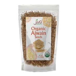 Jiva Oganics Oganic Ajwain Seeds 7 ounce Bag - W Jiva Oganics 유기농 Ajwain 씨앗 7 온스 가방 - 전체 캐롬 씨앗 A, 1개, 198g