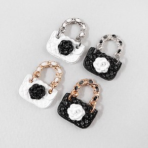 비즈아이 [7356-01]에폭펜던트 퀼팅장미핸드백 17x23mm 1개