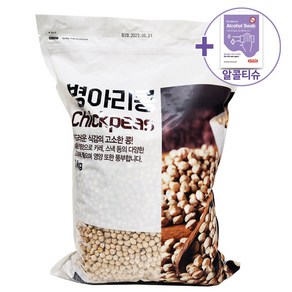 코스트코 월드그린 병아리콩 6KG (캐나다산 이집트콩) + 더메이런알콜티슈, 미이랑 병아리콩 6kg, 1개