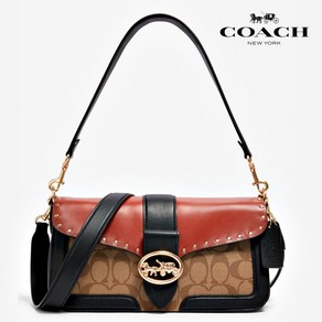 코치 조지 숄더 컬러블록 시그니처 리벳 5605 Georgie Shoulder Bag