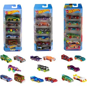 Hot Wheels 핫 휠 장난감 자동차 스케일 차량 15대 번들 다양한 테마의 5팩 3개가 포함되어 있습니다 HW 시티 X레이서 트랙 팩, 15 Die-Cast Cas - Style 2, 1개