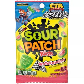 [미국직배송]사워패치 키즈 사워 소프트 & 츄이 캔디 SOUR PATCH KIDS Soft & Chewy Candy, 226g, 1개