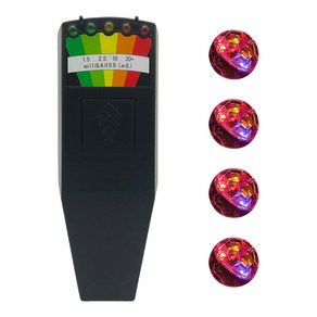 귀신탐지기 심령장비 4 모션 라이트 업 고양이 공과 5 LED EMF 미터 휴대용 전자기 탐지기 필드 자기 모니터 유령 장비 키트, [01] Black, 1개