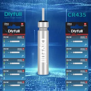 DLYFULL CR 435 밧데리 전자찌 케미 낚시배터리, 파랑 CR435, 50세트