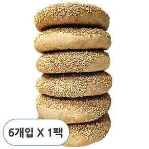 당일생산 수제베이글 달다 통밀 100% 참깨 베이글, 6개, 110g