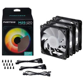 [PHANTEKS] Phanteks PH-F120M25 DRGB BK PWM 3PACK [시스템쿨러], 선택하세요, 1개