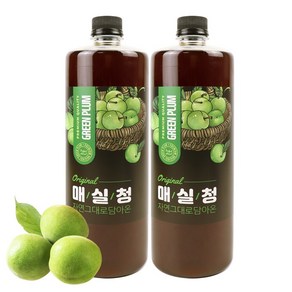 자연닮음 새콤달콤 광양 매실청 숙성 매실액 액기스 매실원액, 1L, 2개