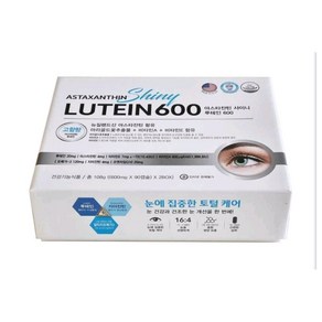 [미국수입정품] 아스타잔틴 샤이니 루테인 600mg 180캡슐 마리골드꽃추출물 눈영양제, 180정, 1박스, 180정