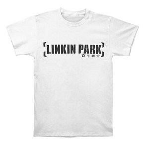 ROCKPANDA Linkin Pak Backet Logo White 반팔티