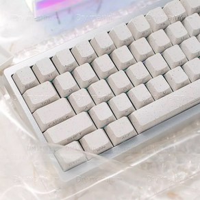 컨트롤알트 쿠앤크 화이트 측각 LED 투과 키캡 CHERRY PBT 기계식 키보드 한무무 아티산키캡