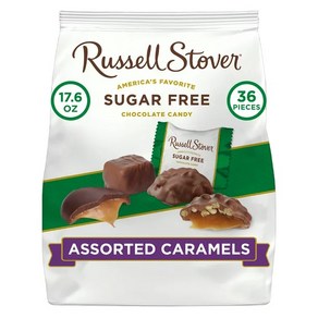 러셀 스토버 무설탕 초콜렛 3가지맛 구성 Russell Stove Suga Fee Assoted Caamels with Stevia 17.85 oz., 499g, 2개