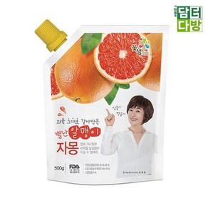 꽃샘 별난알맹이 자몽 파우치 500g X4 (W6484C4), 4개